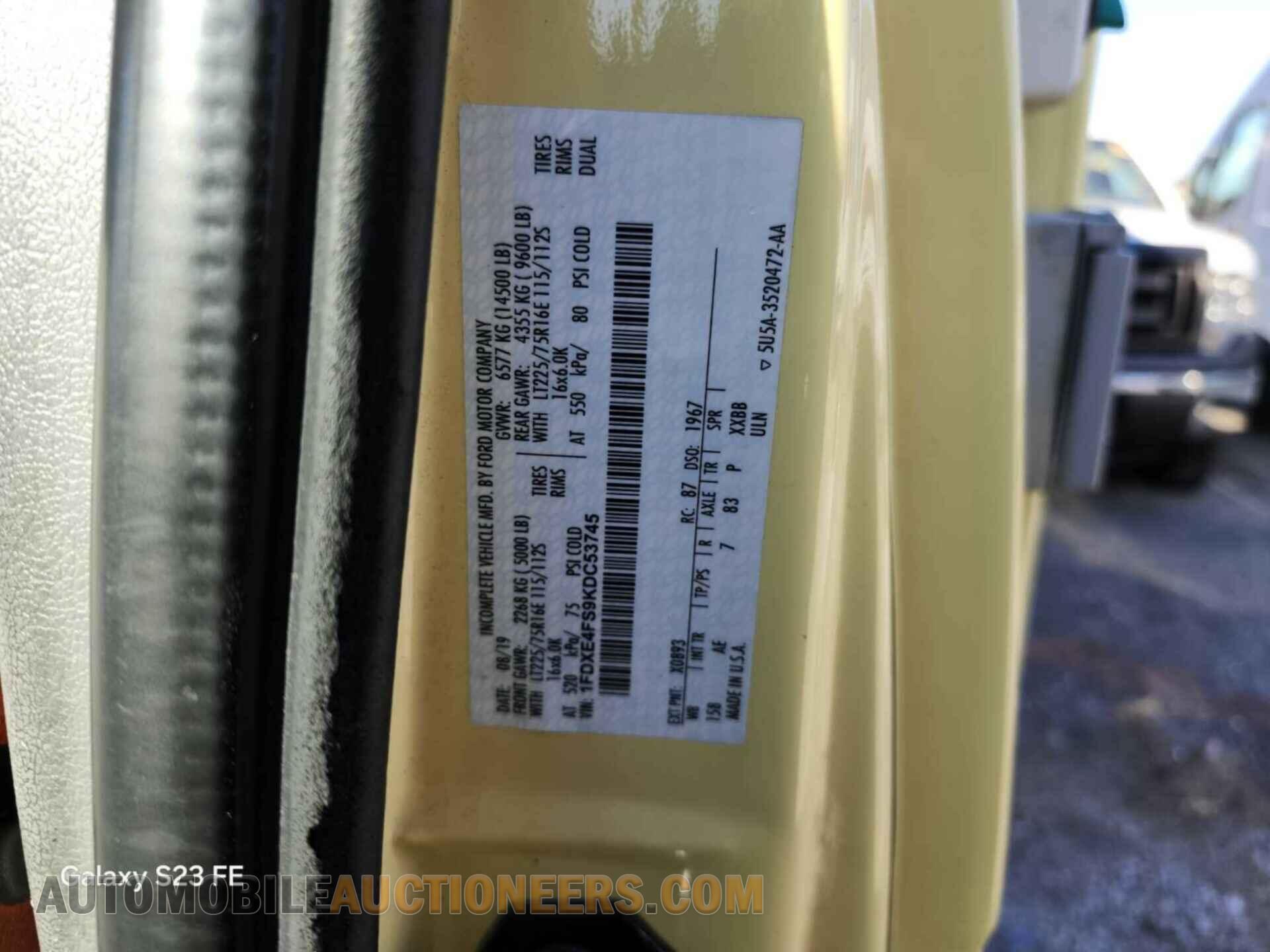 1FDXE4FS9KDC53745 FORD E-450 CUTAWAY 2019