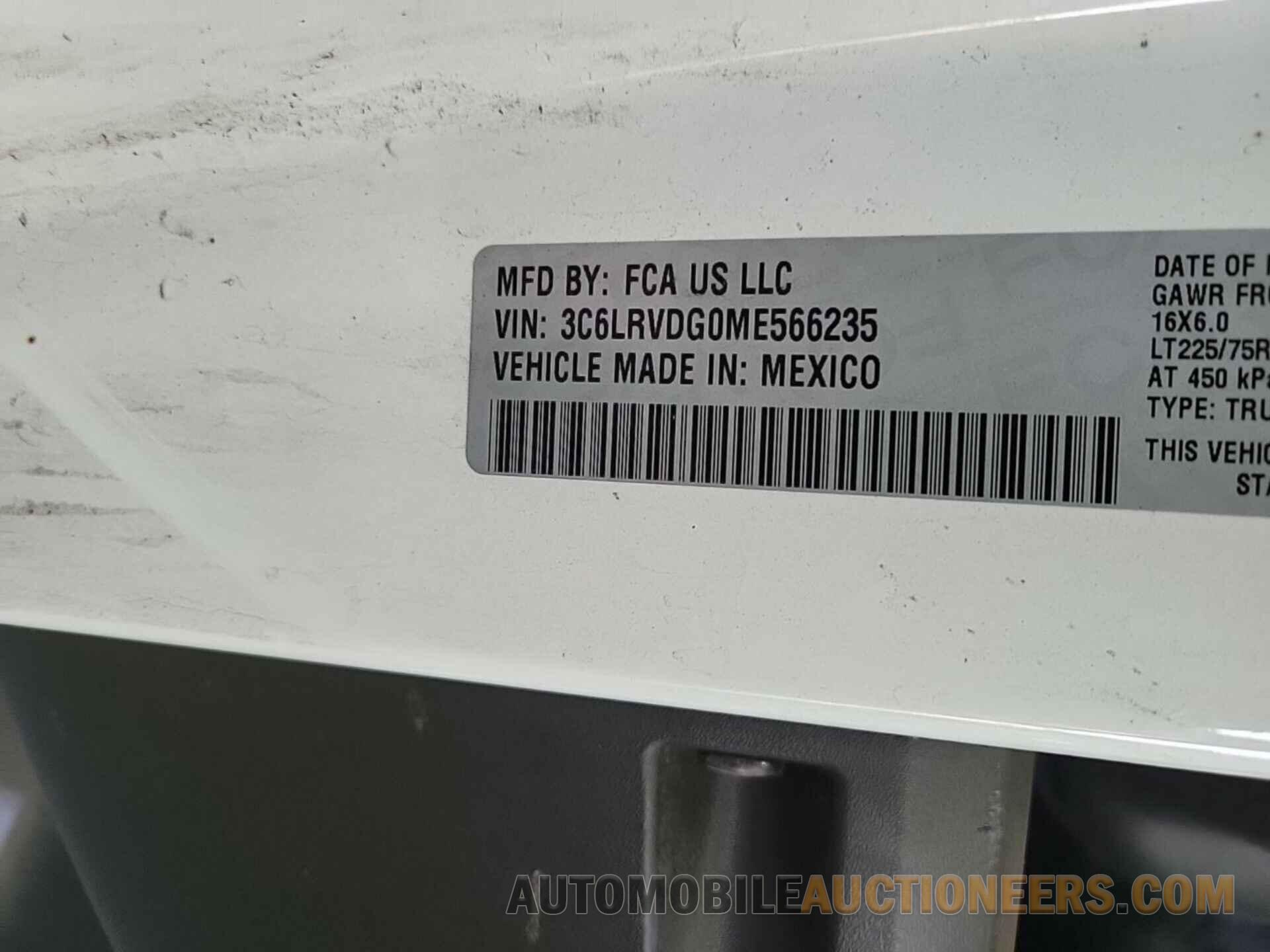 3C6LRVDG0ME566235 RAM PROMASTER 2500 2021