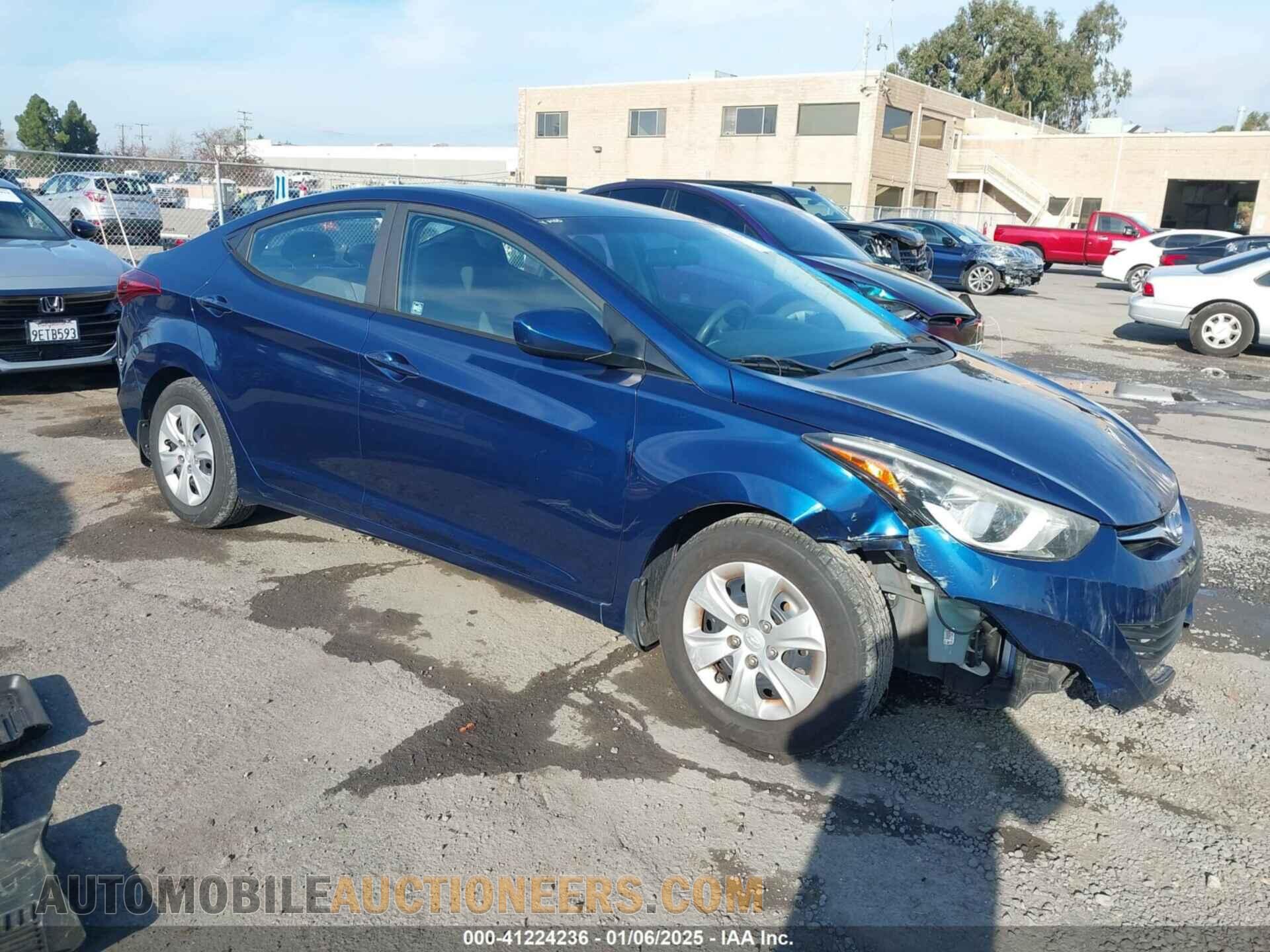 5NPDH4AE8GH758564 HYUNDAI ELANTRA 2016