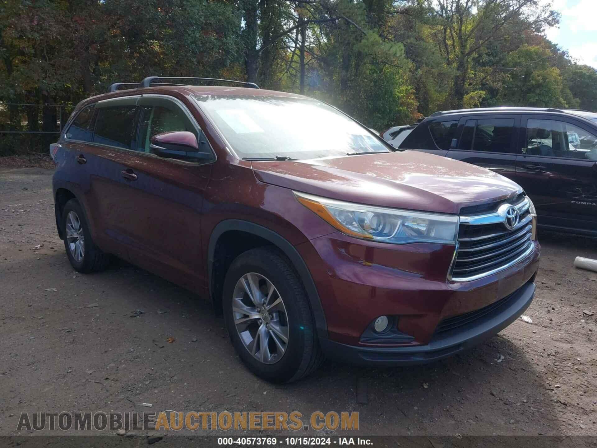 5TDBKRFH9FS178564 TOYOTA HIGHLANDER 2015