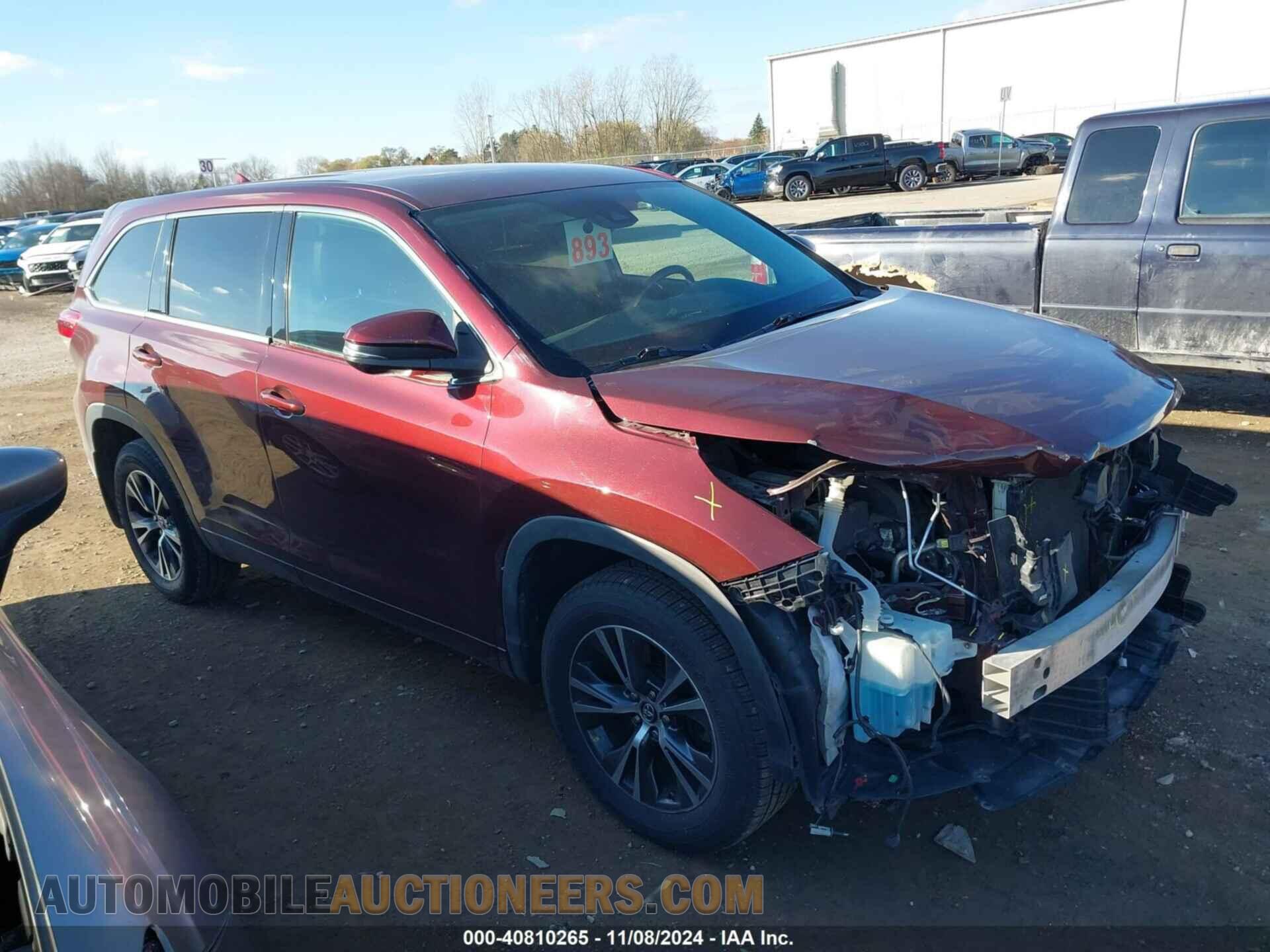 5TDBZRFH9JS841877 TOYOTA HIGHLANDER 2018