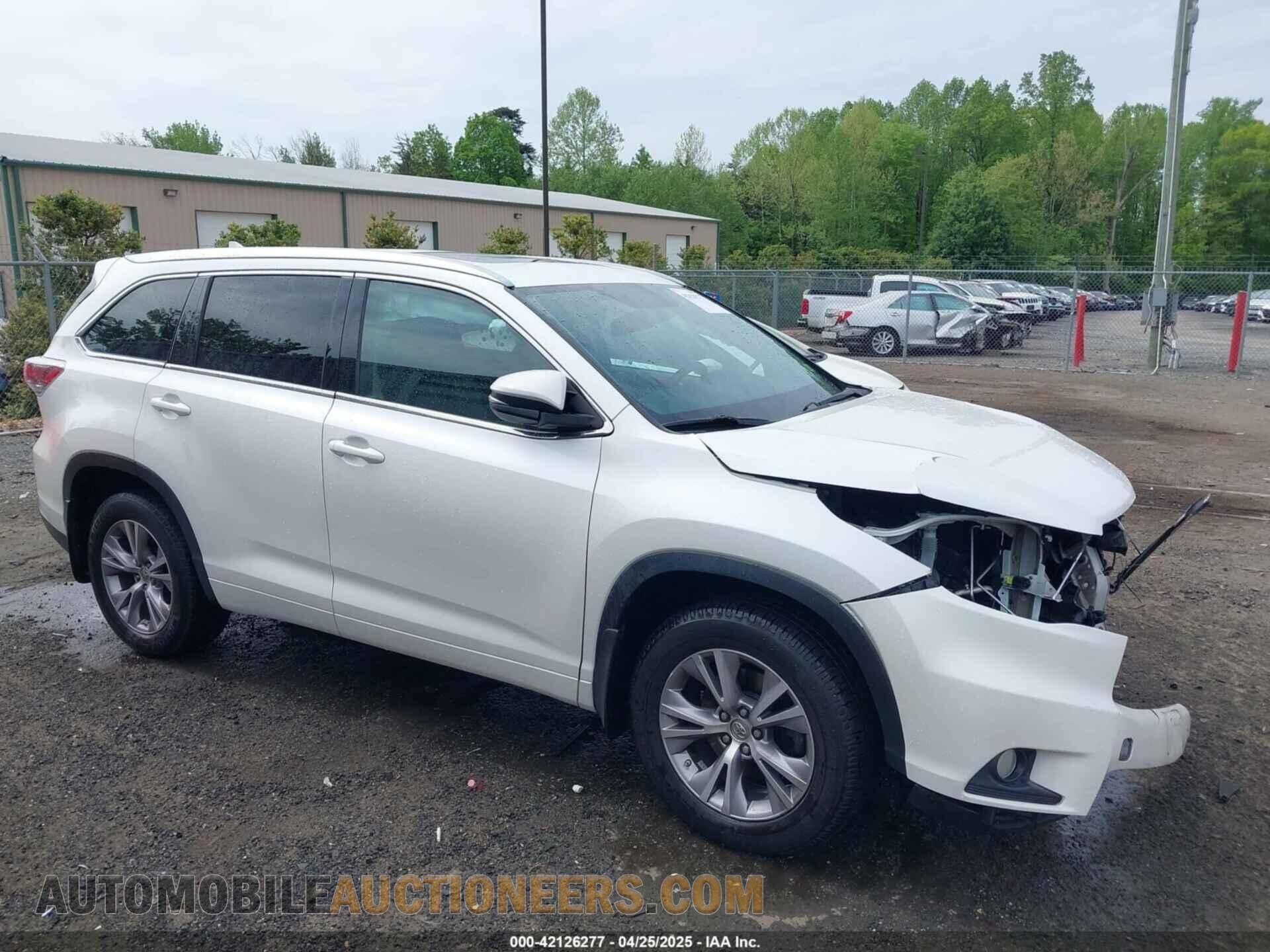 5TDJKRFH2FS131663 TOYOTA HIGHLANDER 2015