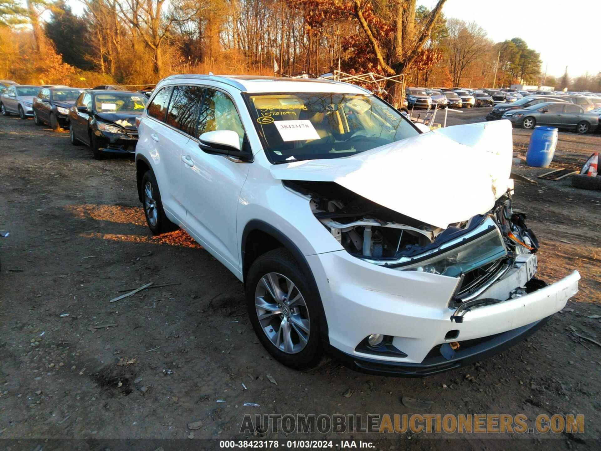 5TDJKRFH3FS159729 TOYOTA HIGHLANDER 2015