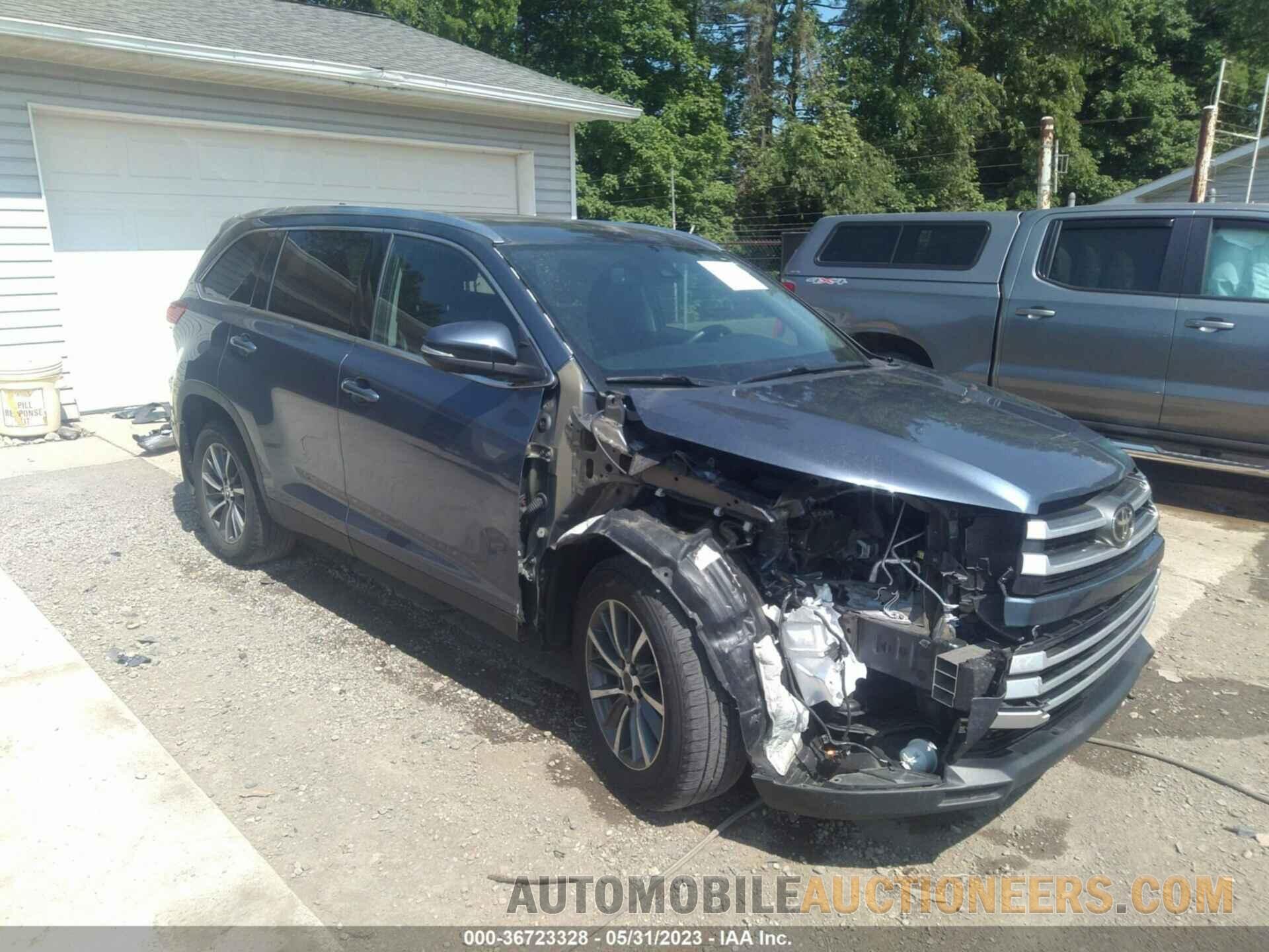 5TDJZRFH6KS731642 TOYOTA HIGHLANDER 2019