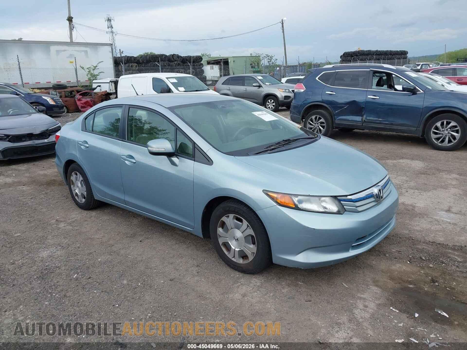 JHMFB4F27CS007264 HONDA CIVIC HYBRID 2012