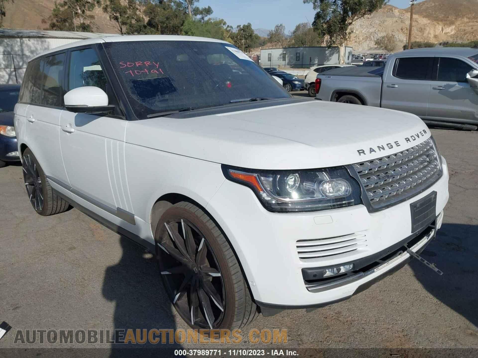 SALGS2KF2GA247751 LAND ROVER RANGE ROVER 2016